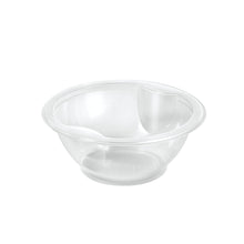 A Multi-Schale Transparent PP 153x153x60 da Duni GmbH (embalagem: 480 peças) é uma tigela de PP transparente com borda larga, ideal para embalagens de alimentos, ilustrada em fundo branco.