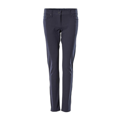 Calça feminina, PEARL, stretch, calça clara, preto-azul