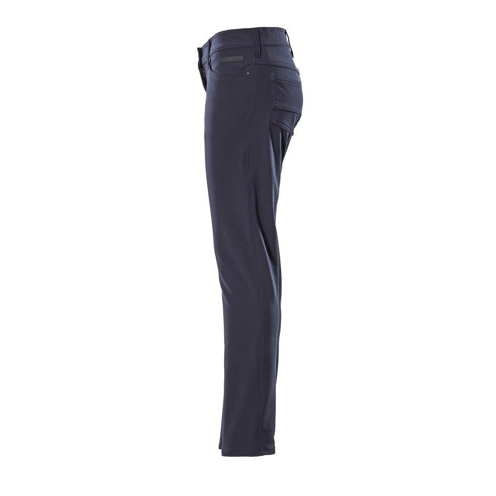 Calça feminina, PEARL, stretch, calça clara, preto-azul