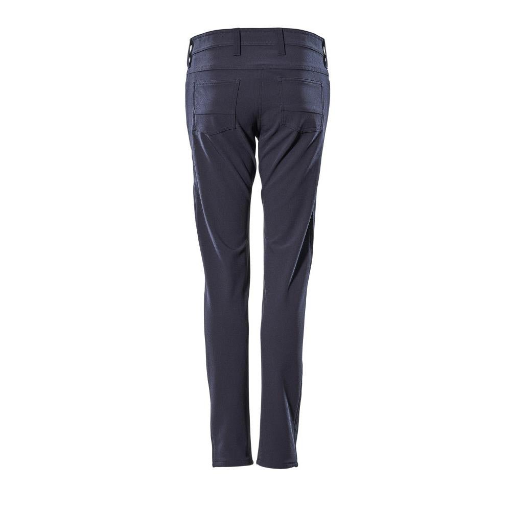 Calça feminina, PEARL, stretch, calça clara, preto-azul