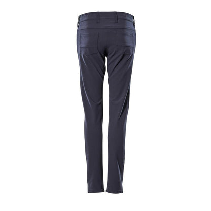 Calça feminina, PEARL, stretch, calça clara, preto-azul