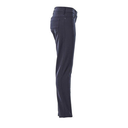 Calça feminina, PEARL, stretch, calça clara, preto-azul