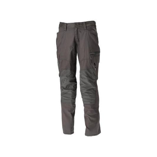 Calças com bolsos nos joelhos, algodão+, calças claras, antracite escuro