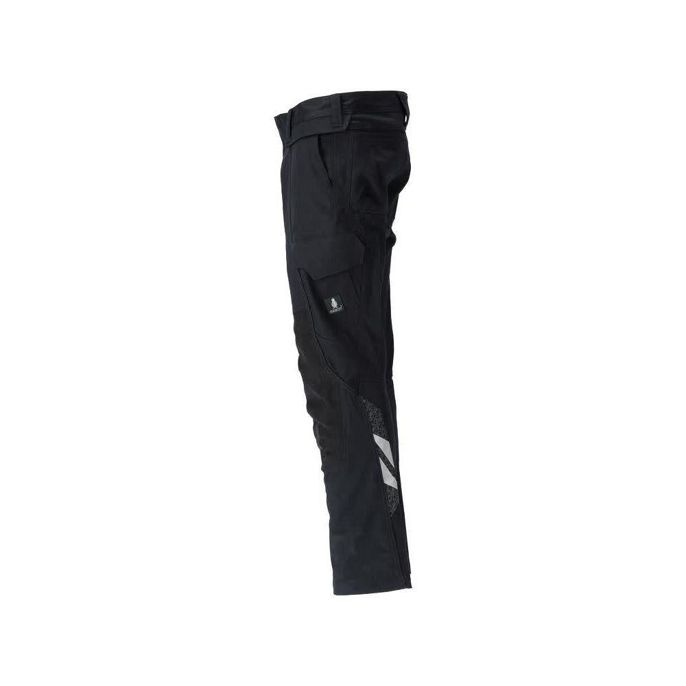 Calças, bolsos nos joelhos, stretch, calças de algodão