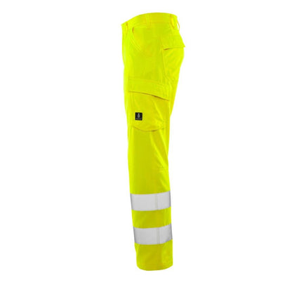 Calças, bolsos nas coxas, calças lisas
