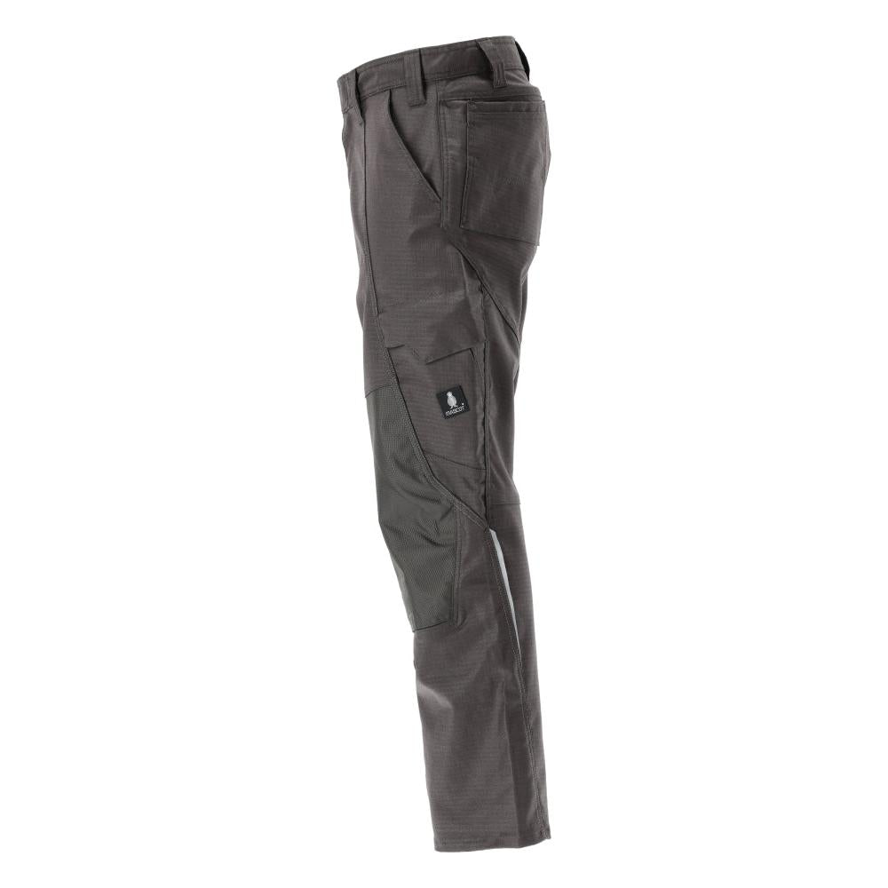 Calças com bolsos nos joelhos, calças algodão+, antracite escuro