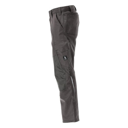 Calças com bolsos nos joelhos, calças algodão+, antracite escuro