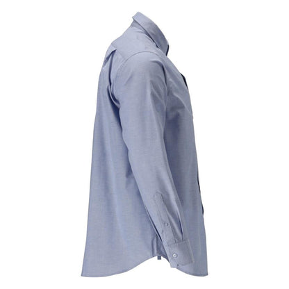 Camisa, corte clássico, stretch, azul claro