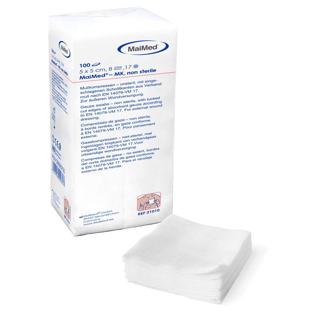 Compressas de gaze não estéreis MaiMed-MK de 100 peças/saco de papel