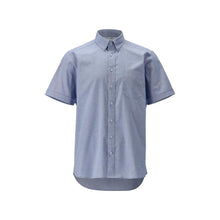 Camisa, manga curta, caimento moderno, stretch, azul claro