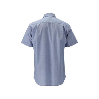 Camisa, manga curta, caimento moderno, stretch, azul claro