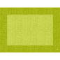 Uma imagem digital de um conjunto de mesa retangular e texturizado - Conjuntos Bio-Dunicel 30x40 Linnea kiwi da Duni GmbH - destaca-se por um centro verde-claro com uma borda verde-escura. Perfeito para estabelecimentos gastronômicos, combina bem com guardanapos descartáveis ecológicos.