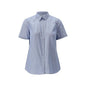 Camisa, manga curta, clássica feminina, blusa feminina stretch, azul claro