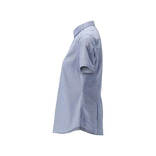 Camisa, manga curta, clássica feminina, blusa feminina stretch, azul claro