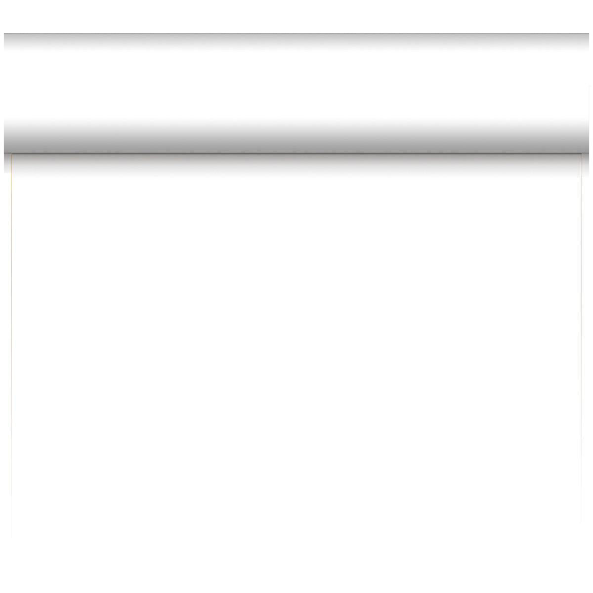 Ein weißer Hintergrund mit einer horizontalen grauen schattierten Linie im oberen Bereich, die an das minimalistische und umweltfreundliche Design des Bio-DC-Tete a Tete 0,4x24m der Duni GmbH erinnert. Der Rest des Bildes ist leer.