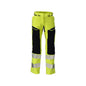 Calças, senhora, DIAMOND, bolsos nos joelhos, calças elásticas Multisafe, alta visibilidade amarelo/preto-azul