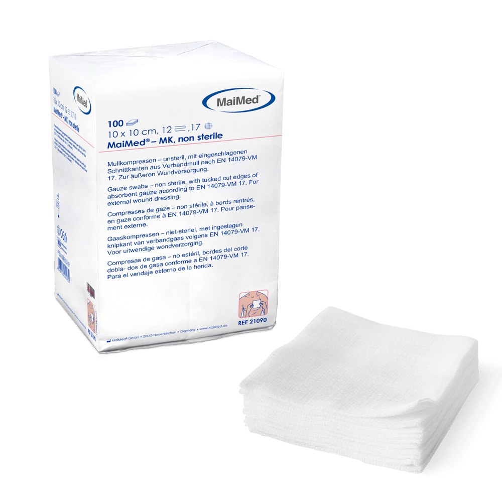 Compressas de gaze não estéreis MaiMed-MK de 100 peças/saco de papel