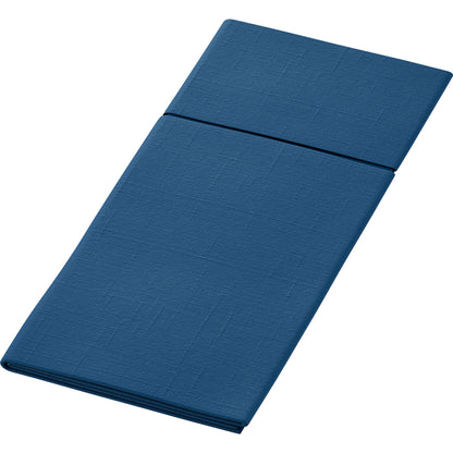 Exibida está uma esteira de dormir azul dobrada em três com superfície texturizada, ideal como base higiênica ou para uso com Duniletto-Slim 40x33cm da Duni GmbH, sobre um fundo branco.