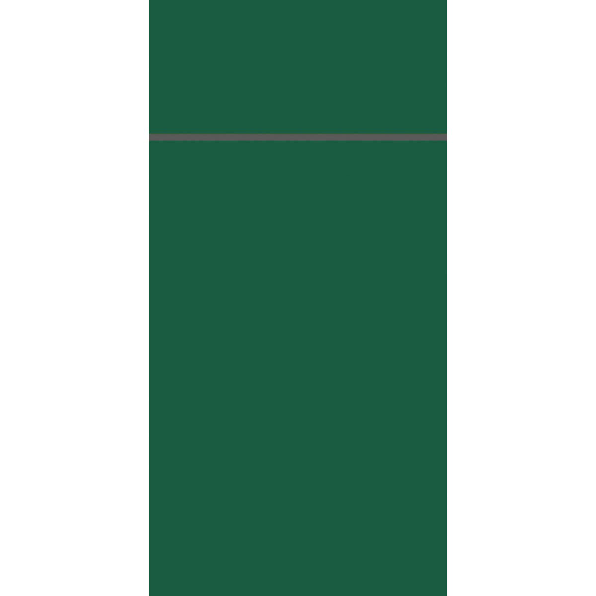 Um retângulo verde com uma linha cinza horizontal fina perto do topo, centralizado em branco, lembra o Duniletto-Slim 40x33cm da Duni GmbH.