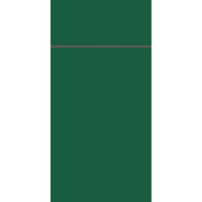 Um retângulo verde com uma linha cinza horizontal fina perto do topo, centralizado em branco, lembra o Duniletto-Slim 40x33cm da Duni GmbH.