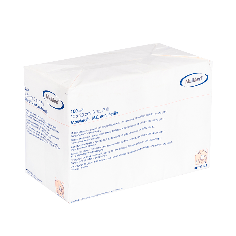 Compressas de gaze não estéreis MaiMed-MK de 100 peças/saco de papel