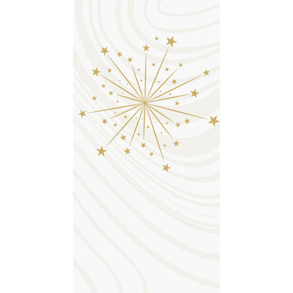 Um céu estrelado dourado e linhas abstratas sobre branco tornam os guardanapos Bio-Dunisoft 40x40cm 1/8F da Duni GmbH uma escolha elegante e sustentável para qualquer mesa.