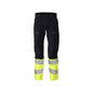Calças, bolsos nos joelhos, calças ULTIMATE STRETCH Multisafe, preto azul/amarelo de alta visibilidade