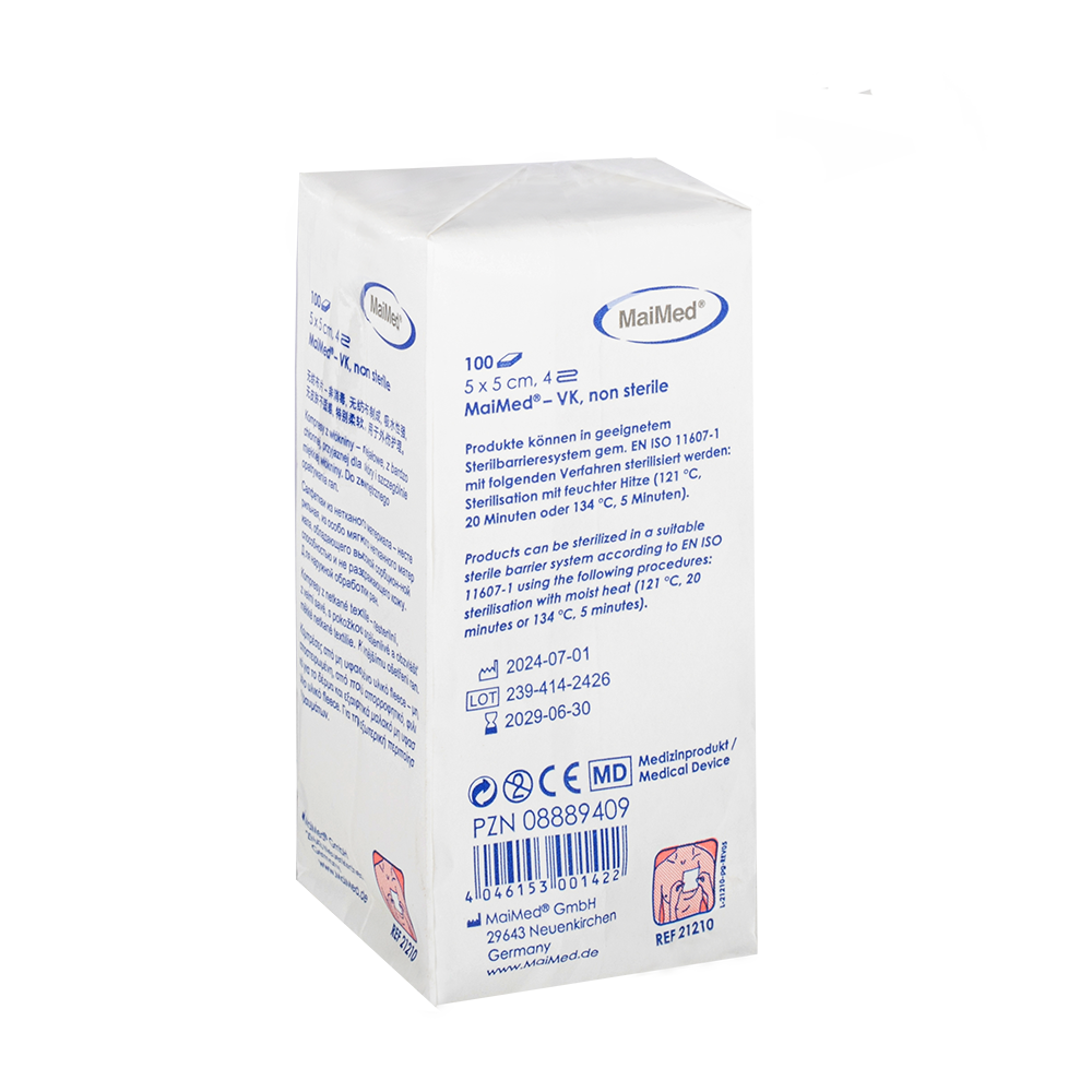 Compressas de lã não estéreis MaiMed-VK de 100 peças/saco de papel