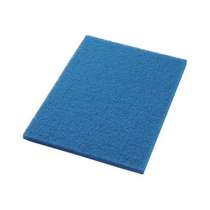 O Twister Pad Azul – Retangular da Diversey Deutschland GmbH & Co. OHG é um pad de limpeza retangular azul com superfície texturizada, ideal para a limpeza de pisos de pedra. Está mostrado em fundo branco com bordas retas.