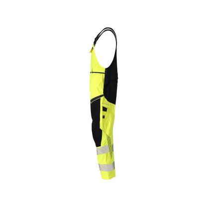 Macacão, bolsos nos joelhos, inserções elásticas Macacão Multisafe, alta visibilidade amarelo/preto-azul