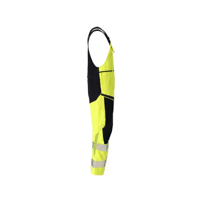Macacão, bolsos nos joelhos, inserções elásticas Macacão Multisafe, alta visibilidade amarelo/preto-azul