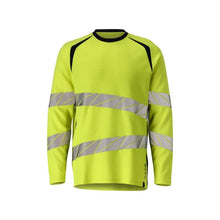 T-shirt, manga comprida, corte moderno T-shirt Multisafe, alta visibilidade amarelo/preto-azul