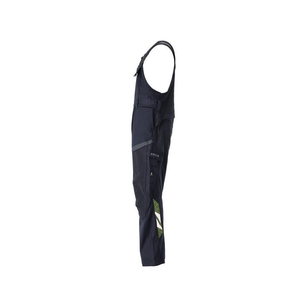 Macacão, bolsos nos joelhos, inserções elásticas Macacão Multisafe, preto azul/amarelo de alta visibilidade