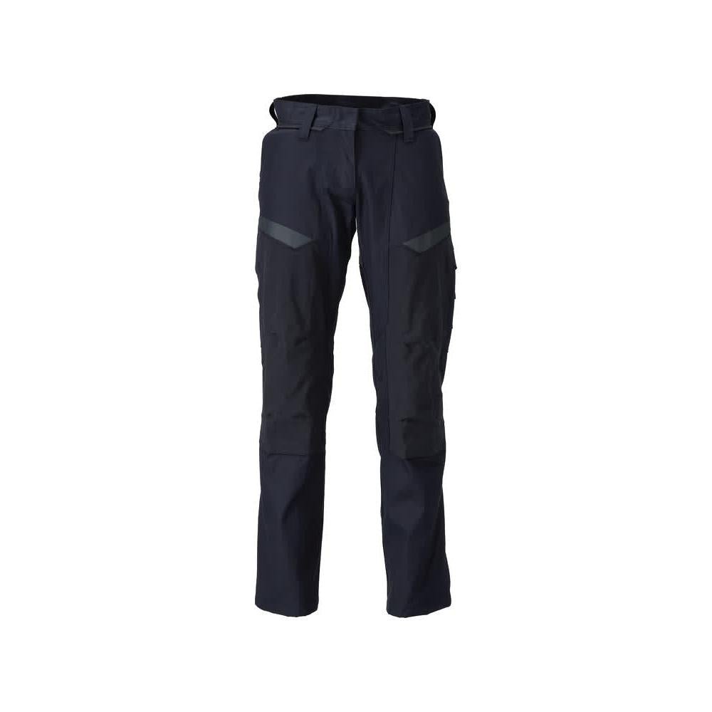 Calças com bolsos nos joelhos, calças Multisafe para mulher, preto azul/amarelo de alta visibilidade