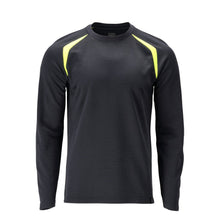 T-shirt, manga comprida, ajuste moderno T-shirt Multisafe, preto azul/amarelo de alta visibilidade
