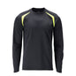 T-shirt, manga comprida, ajuste moderno T-shirt Multisafe, preto azul/amarelo de alta visibilidade