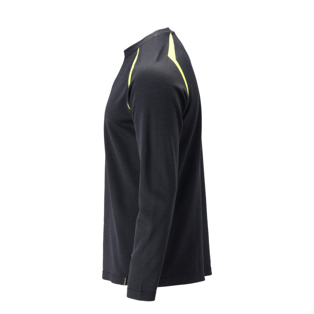 T-shirt, manga comprida, ajuste moderno T-shirt Multisafe, preto azul/amarelo de alta visibilidade