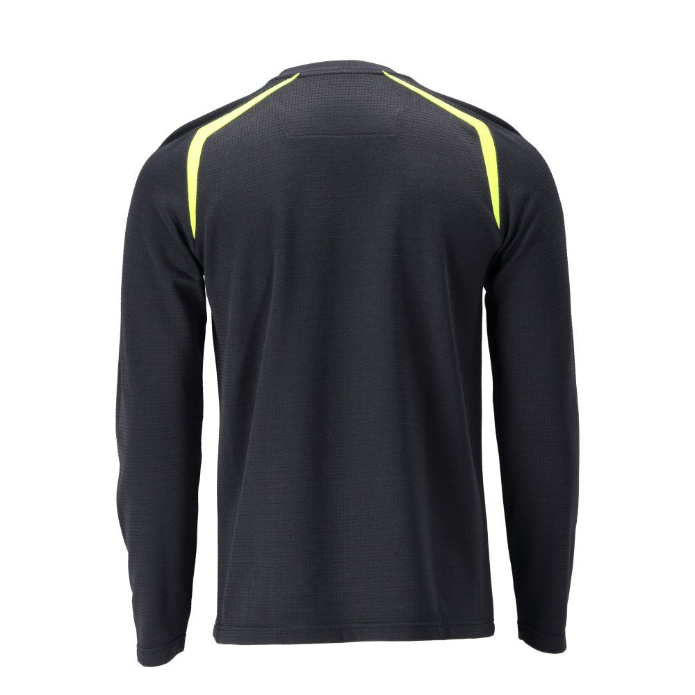 T-shirt, manga comprida, ajuste moderno T-shirt Multisafe, preto azul/amarelo de alta visibilidade