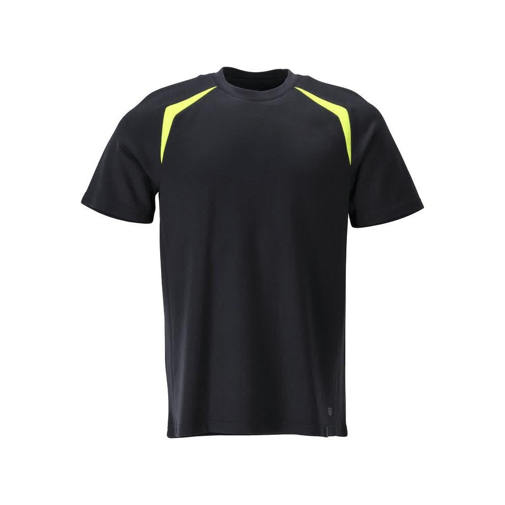 T-shirt, ajuste moderno T-shirt Multisafe, preto azul/amarelo de alta visibilidade