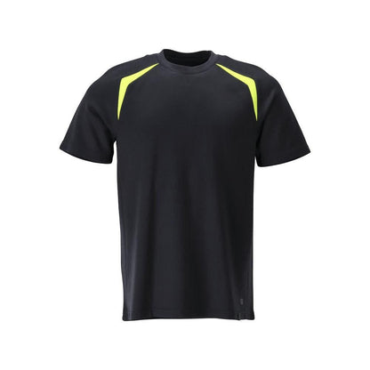 T-shirt, ajuste moderno T-shirt Multisafe, preto azul/amarelo de alta visibilidade