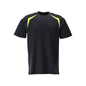 T-shirt, ajuste moderno T-shirt Multisafe, preto azul/amarelo de alta visibilidade