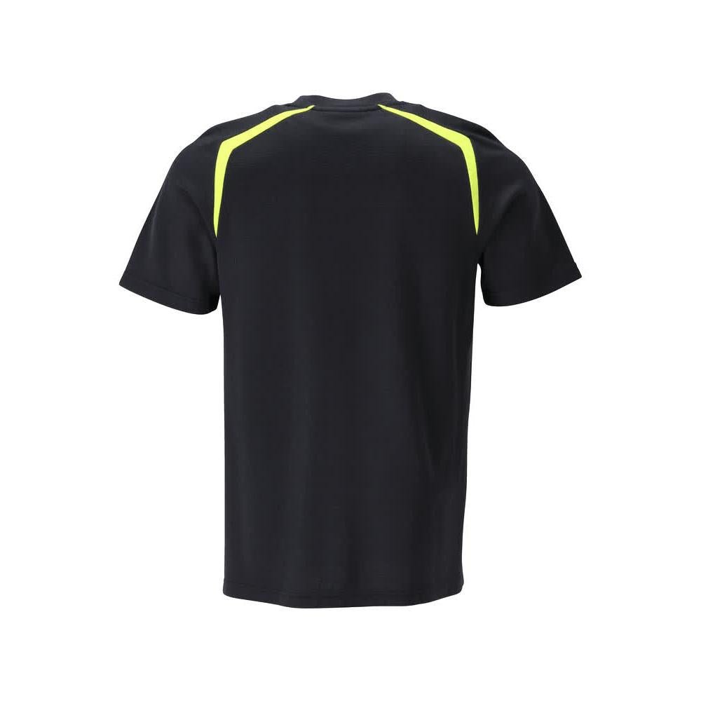 T-shirt, ajuste moderno T-shirt Multisafe, preto azul/amarelo de alta visibilidade