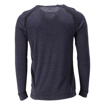 Camiseta funcional, camiseta de lã Multisafe, preto-azul