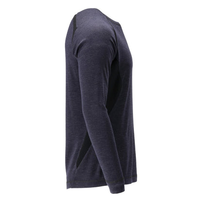 Camiseta funcional, camiseta de lã Multisafe, preto-azul