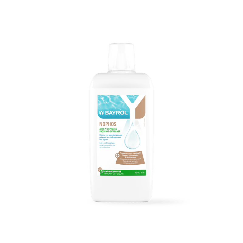 BAYROL Nophos 1 L Para remoção e prevenção de fosfatos na água da piscina