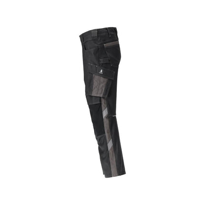 Calças com bolsos nos joelhos, calças de algodão+