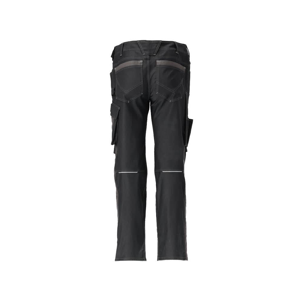 Calças com bolsos nos joelhos, calças de algodão+