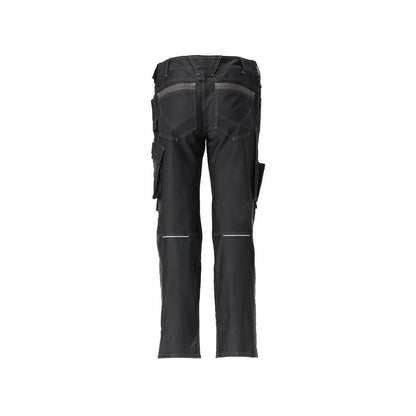 Calças com bolsos nos joelhos, calças de algodão+