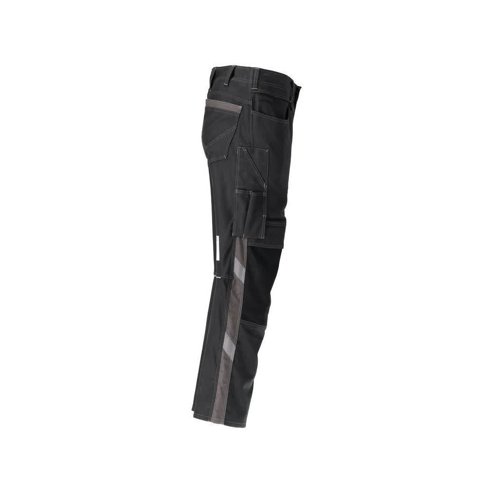 Calças com bolsos nos joelhos, calças de algodão+