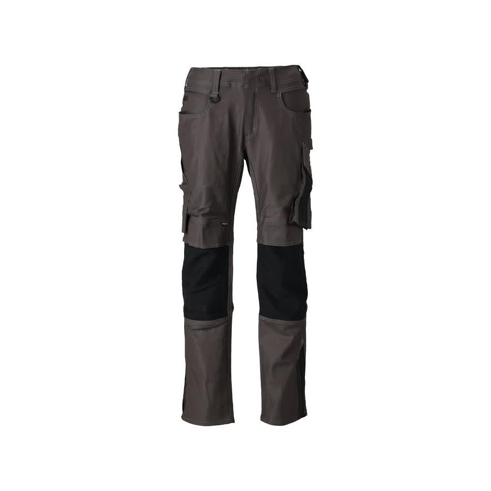 Calças com bolsos nos joelhos, calças de algodão+
